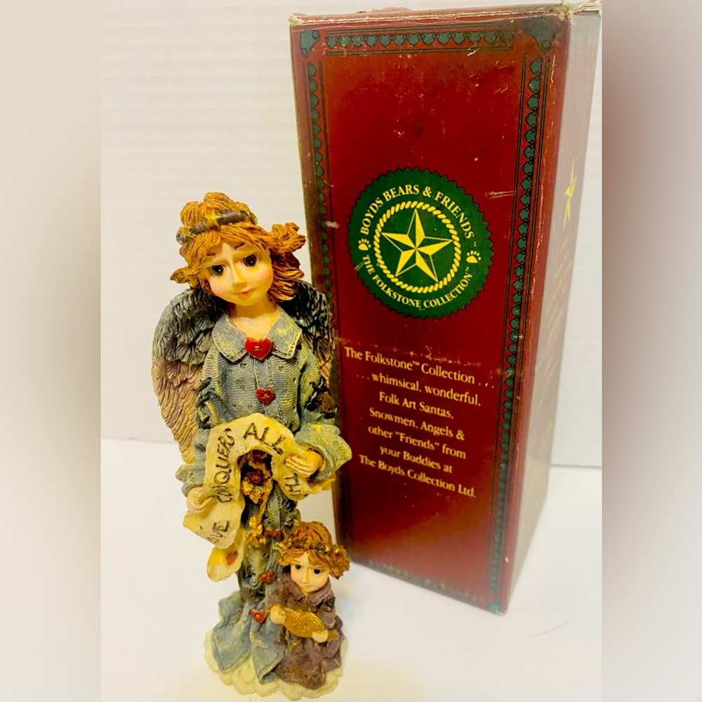 Boyds Bears &‎ Friends Folkstone Collection Angel of Love Figurine Vintage w Box